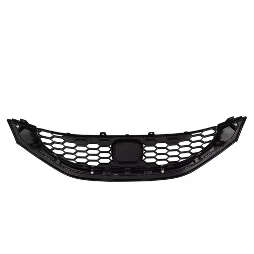 FIT 2013-2015 Honda Civic Sedan Front Bumper Upper Grille Grill W/Chrome Trim