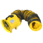 DURAFORCE 12 in 2300cfm Heavy Duty industrial blower with 25-Foot flexible PVC Hoses