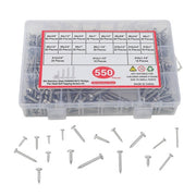 DURAFORCE 550× Wood screws kits #4 #6 #8 #10 #12 countersunk 304 Stainless steel