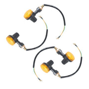 DURAFORCE For Yamaha Kawasaki Honda 4X Motorcycle Turn Signals Blinker Light Black Amber