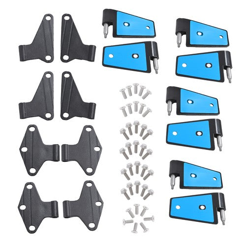 DURAFORCE Suitable For Jeep Wrangler 2007-2018 Black Body Door Hinge Replacement Set 16pcs