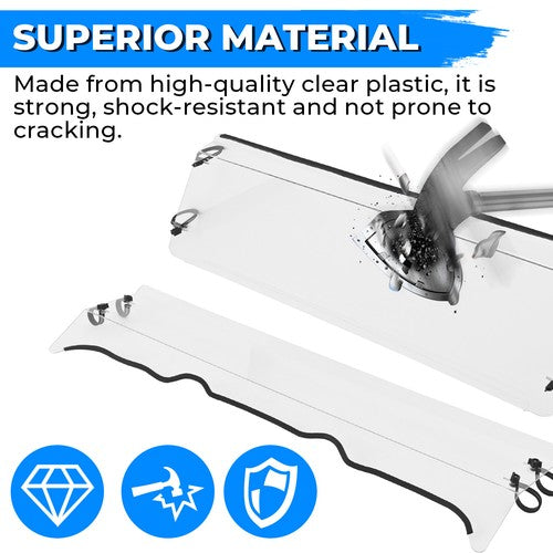 Plastic Clear Full Size Front Windshield For Polaris Ranger XP 500 800 2009-2024