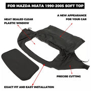 DURAFORCE For Mazda Miata Convertible Soft Top w/ Window Black Cabrio 1990-2005 2004 2003
