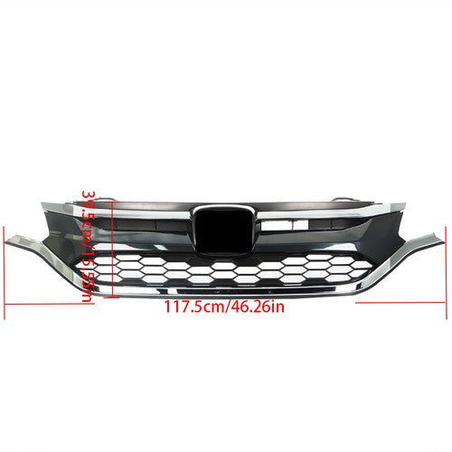 DURAFORCE Front Bumper Cover Upper Trim + Lower Grille Replacement For Honda CRV 2015 2016