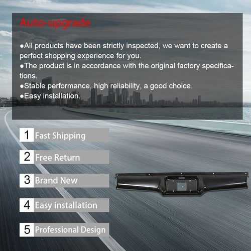 DURAFORCE Rear Steel Bumper Roll Pan For Chevy S10 GMC S15 Sonoma Pickup 1982-1993 Black
