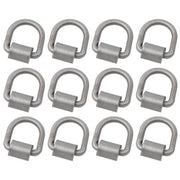 DURAFORCE 1/2 Inch Heavy Duty Weld-On Forged D Ring Fracture Strength 12,000lbs (12 Pack)