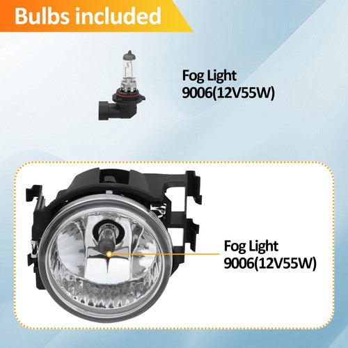DURAFORCE Front Bumper Fog Lights Lamps for Subaru WRX STI 2013-2014 Bulbs LH&RH Pair