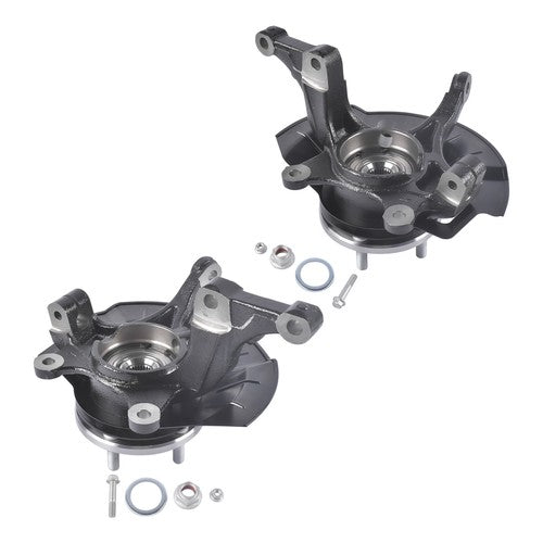 DURAFORCE 2PCS Front Loaded Steering Knuckle & Wheel Bearing Hub For Kia Soul 2014-2016