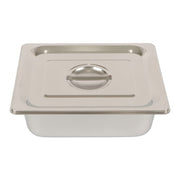 DURAFORCE Restaurant Steam Table Pans 8 Pack 1/2 Size 4 Inch Deep Thickened with Lid
