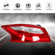 DURAFORCE Fit For Nissan Altima 2016-2018 Red Left Driver Outer Side Tail Light Brake Lamp