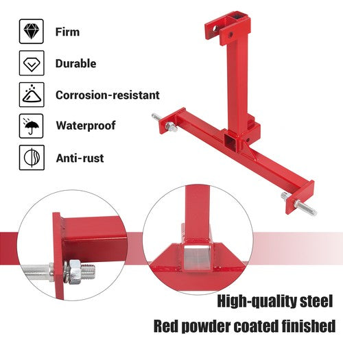 3 Point 2 Inch Receiver Trailer Tow Hitch Category 1 Tractor Drawbar Attachment