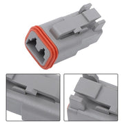 DURAFORCE 2 Pin Connector 10 Sets DT04-2P DT06-2S with Solid Contacts 14-20AWG