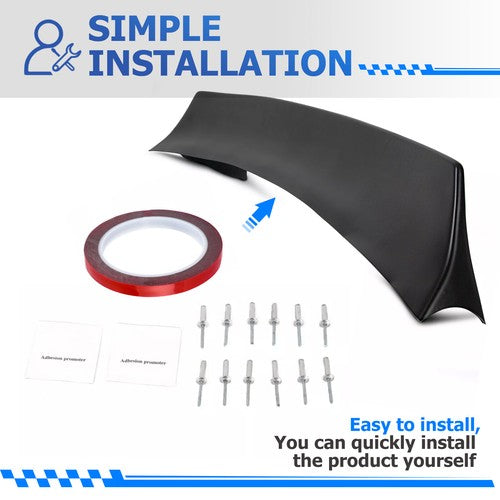 Matte Black Duckbill Style Rear Trunk Lip Wing Spoiler for 90 97 Mazda Miata