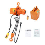 DURAFORCE 1 Ton Electric Chain Hoist, Single Phase 2200Lbs 10ft Lift Height G80 110V 750W