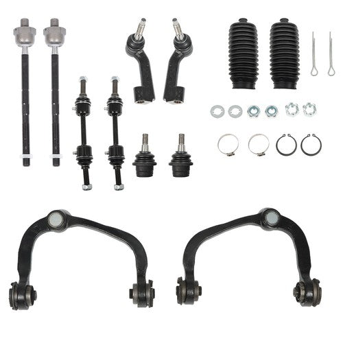 DURAFORCE For 09-14 Ford F-150 K80308 12pc Front Upper Control Arm Tierod Sway Bar 4WD
