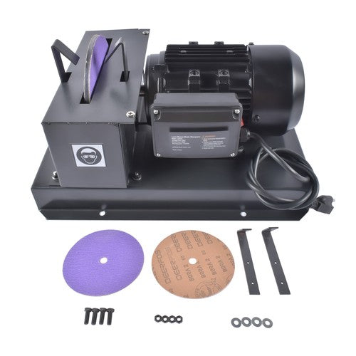 DURAFORCE Lawn Mower Blade Sharpener 2/3HP 500W AC120V 60Hz with Sandpaper & 40° Bracket