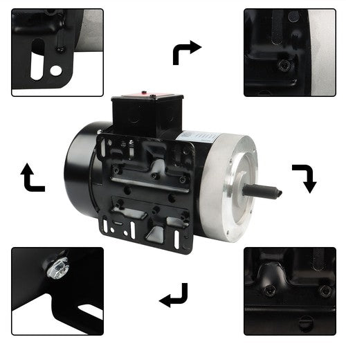 DURAFORCE 1800 RPM 2 HP General Electric Motor 3 Phase 56C Frame TEFC 230 / 460 Volt New