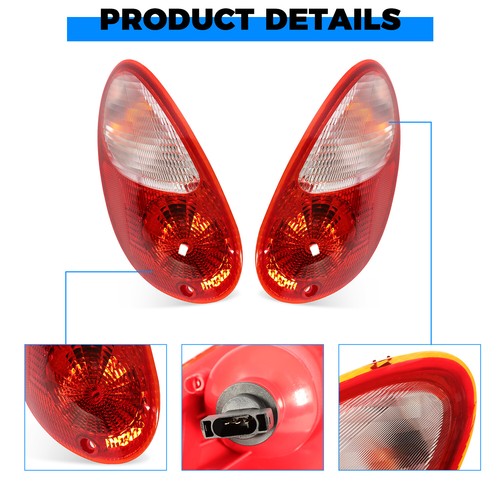 Tail Lights Left Side Right Side with Bulbs for 2006 2010 Chrysler PT Cruiser