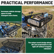 DURAFORCE Front Cargo Basket Rack Storage Carrier Kit For ATV Universal Steel Heavy Duty