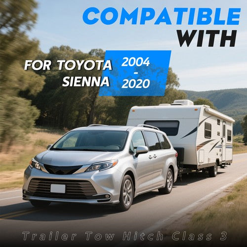 Class 3 Rear Bumper Towing Trailer Hitch Receiver 2 for Toyota Sienna 2004-2020