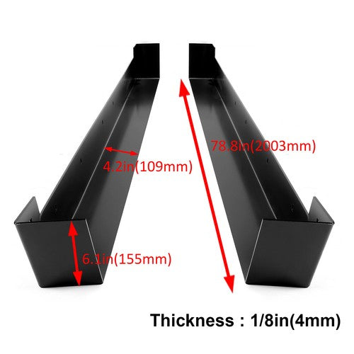 Pair of Rock Sliders Rock Panel Steel for All Variants Hmmwv M998 M1038 M998A1