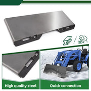 DURAFORCE 1/2" Quick Tach Attachment Mount Plate Hitch For Skid Steer Loader Bobcat Kubota