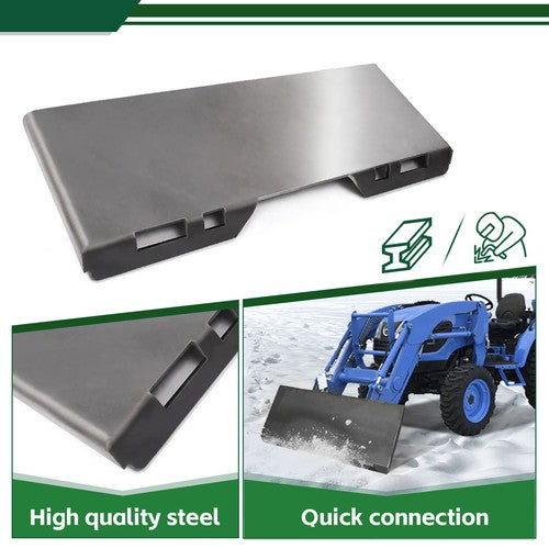 DURAFORCE 1/2" Quick Tach Attachment Mount Plate Hitch For Skid Steer Loader Bobcat Kubota