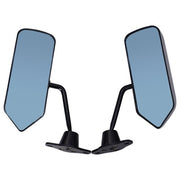 DURAFORCE BLACK Universal F1 style Car Racing Reamview side Wing Mimos Convex Glass 2X