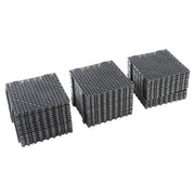 DURAFORCE 50Pack 12 x12in Interlocking Drainage Floor Tile Modular Interlocking Tile Black