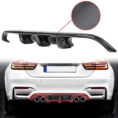 Carbon Fiber Style Rear Bumper Diffuser Valance for BMW F80 M3 F82 M4 15-18