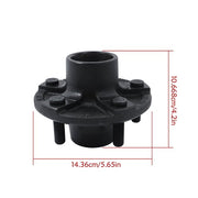 DURAFORCE Black 2 Trailer Idler Hub Kits 5 on 4.5" For 2000 lbs Axle 1-1/16" bearings