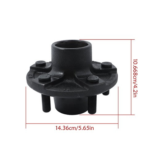 DURAFORCE Black 2 Trailer Idler Hub Kits 5 on 4.5" For 2000 lbs Axle 1-1/16" bearings
