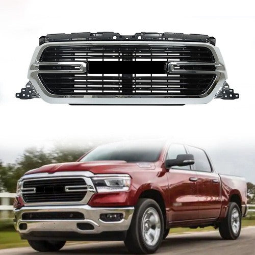 DURAFORCE W/Chrome Grille Front Grill Glossy Black New For Dodge Ram 1500 2019 2020-2022