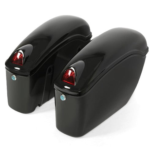 DURAFORCE Universal Hard Bags Motorcycle Saddlebags Luggage Bag For Harley Softail Suzuki
