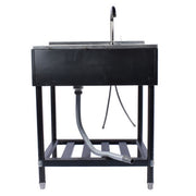 DURAFORCE 28.3in Stainless Steel Utility Sink, Free Standing Laundry Sink with Washboard