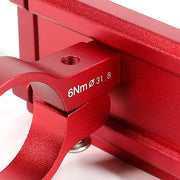 DURAFORCE Red Aluminum Motorcycle Bike Bicycle Holder Mount Handlebar For Cell Phone GPS