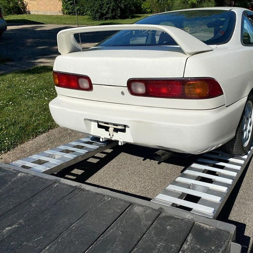 DURAFORCE 72" x15" Pair Aluminum 8500 LBS Hook Ramps Car Truck Trailer Auto Hauler Tractor