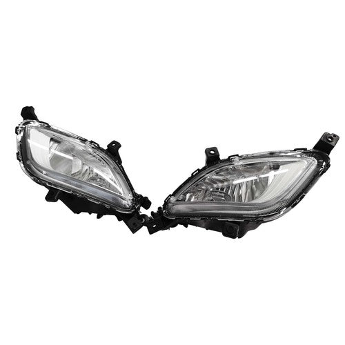 DURAFORCE For 2017 2018 Kia Forte Front Bumper Fog Lights Lamps Set w/bulb Left Right Pair
