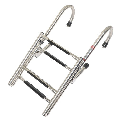 DURAFORCE New Stainless Steel Folding Telescoping Ladder Dock Ladder 2 Step+2 Step USA