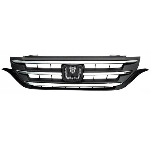 DURAFORCE ZZ2V00502 Front Bumper Upper Grille Grill w/Chrome Trim for Honda CRV 2012-2014