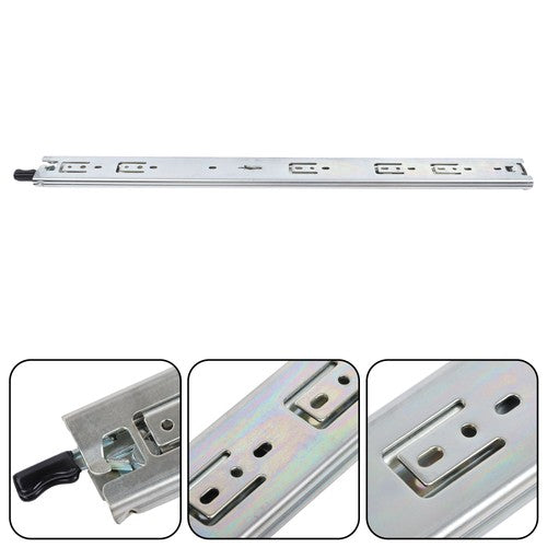 DURAFORCE 1 Pair of 22" Locking Drawer Slides Full Extension & Lock 150 lb Load Capacity
