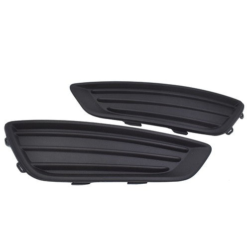 DURAFORCE Left&Right Black Fog Light Cover For Ford Focus 15-2017 2018 Frame Bezel Trim