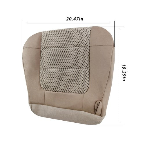 DURAFORCE Brown Two-Tone/Fabric Driver Bottom Seat Cover Suit For Ford F150 XLT 2000-2003