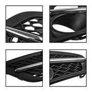 DURAFORCE Front Bumper Fog Lights Lamps Cover w/Chrome Trim Fits 2018-2020 Honda Odyssey