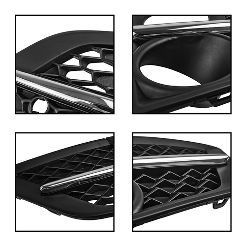 DURAFORCE Front Bumper Fog Lights Lamps Cover w/Chrome Trim Fits 2018-2020 Honda Odyssey