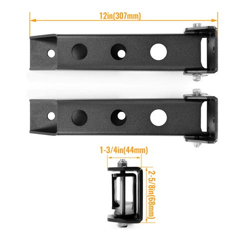 Pair Rear Tailgate Door Hinges Powder Coated for Jeep Wrangler JK 2007 2018