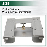 DURAFORCE Adjustable 4'' Set Back Aluminum Jack Plate Tool Outboard Boat Motor For JPL4400