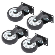 DURAFORCE Heavy Duty 4-Inch Swivel Casters - Smooth Mobility, 1200lbs Max Load - 4 Pack