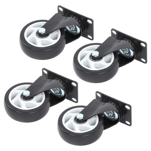 DURAFORCE Heavy Duty 4-Inch Swivel Casters - Smooth Mobility, 1200lbs Max Load - 4 Pack