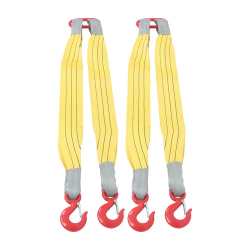 DURAFORCE 2 PCS 3.3ft Lifting Slings Straps with Hooks Two Leg Rigging Straps 4410 lbs